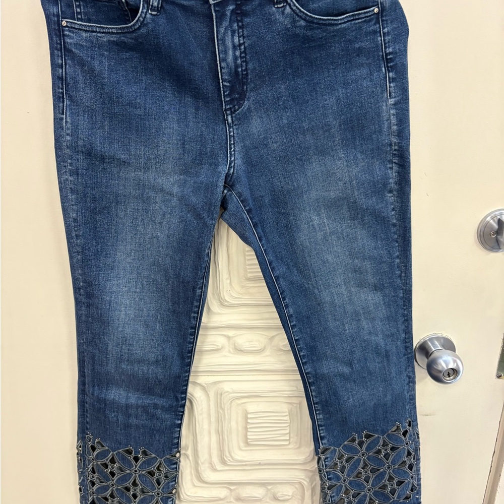 Joseph Ribkoff Blue Ankle Cropped Jeans